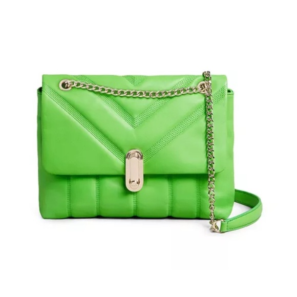 Ted Baker Ayahlin Quilted Puffer Medium Shoulder Bag Green Chain Shoulder Bag - Picture 6 of 16